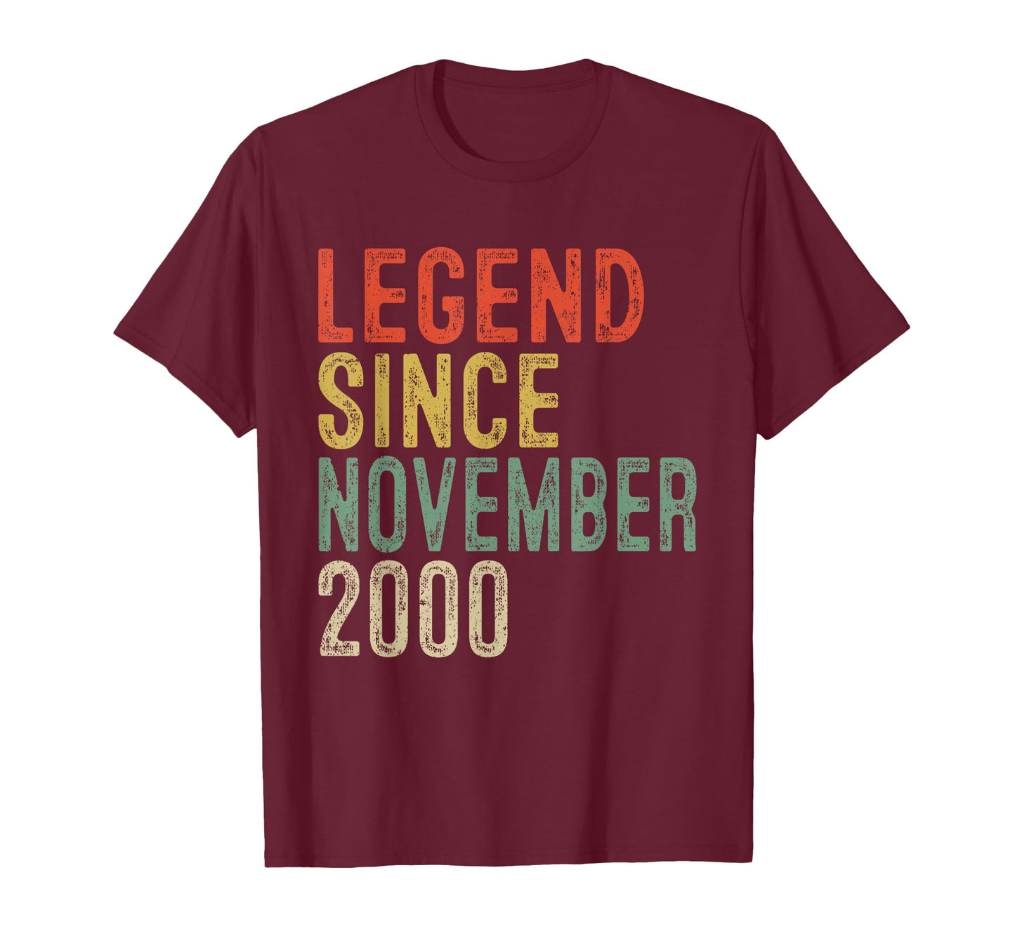 Legend Since November 2000 25th Birthday Gifts 25 Year Old T-Shirt
