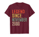 Legend Since November 2000 25th Birthday Gifts 25 Year Old T-Shirt