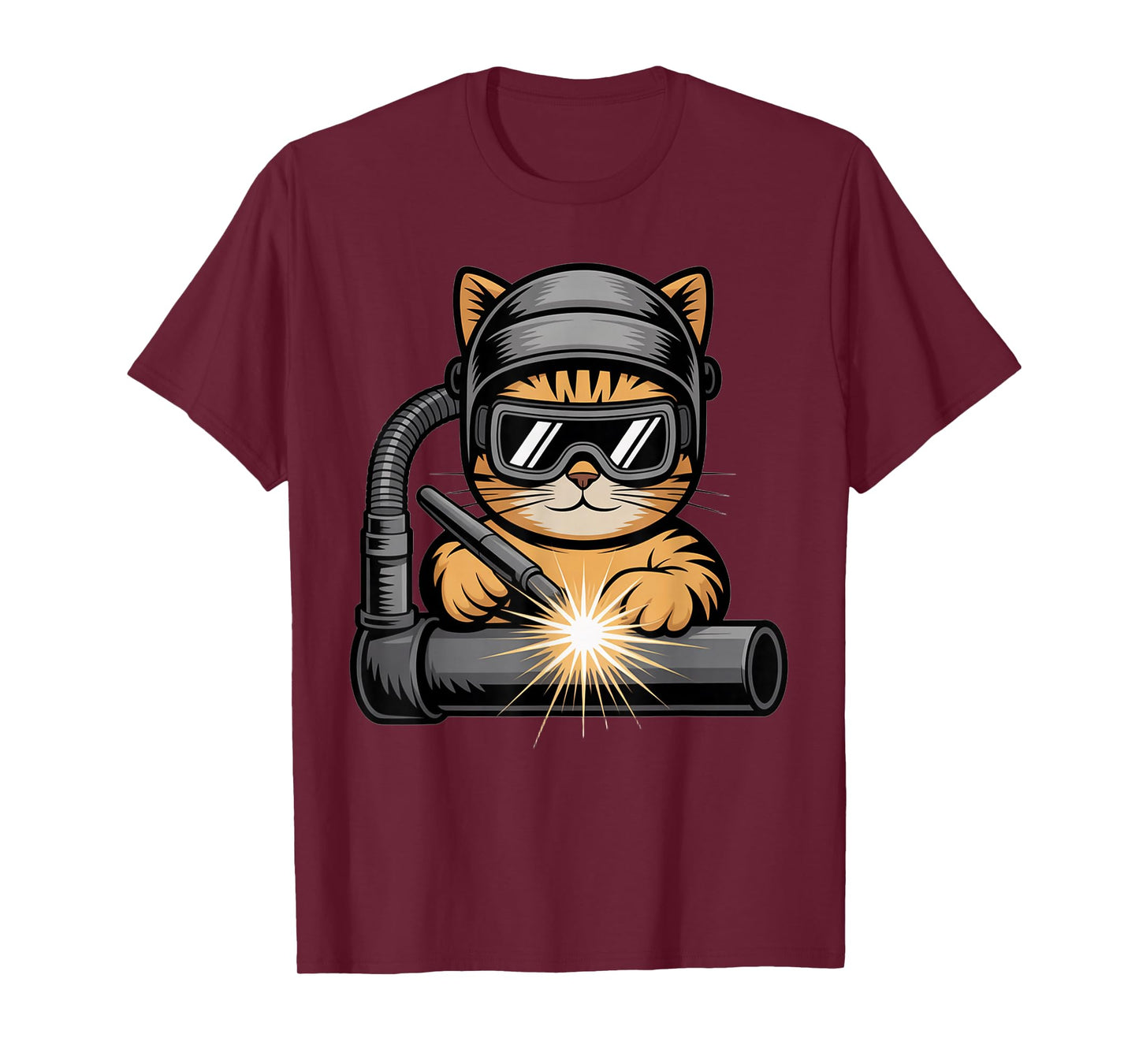 Cat Welder Graphic Welding Cat Design for Welders T-Shirt