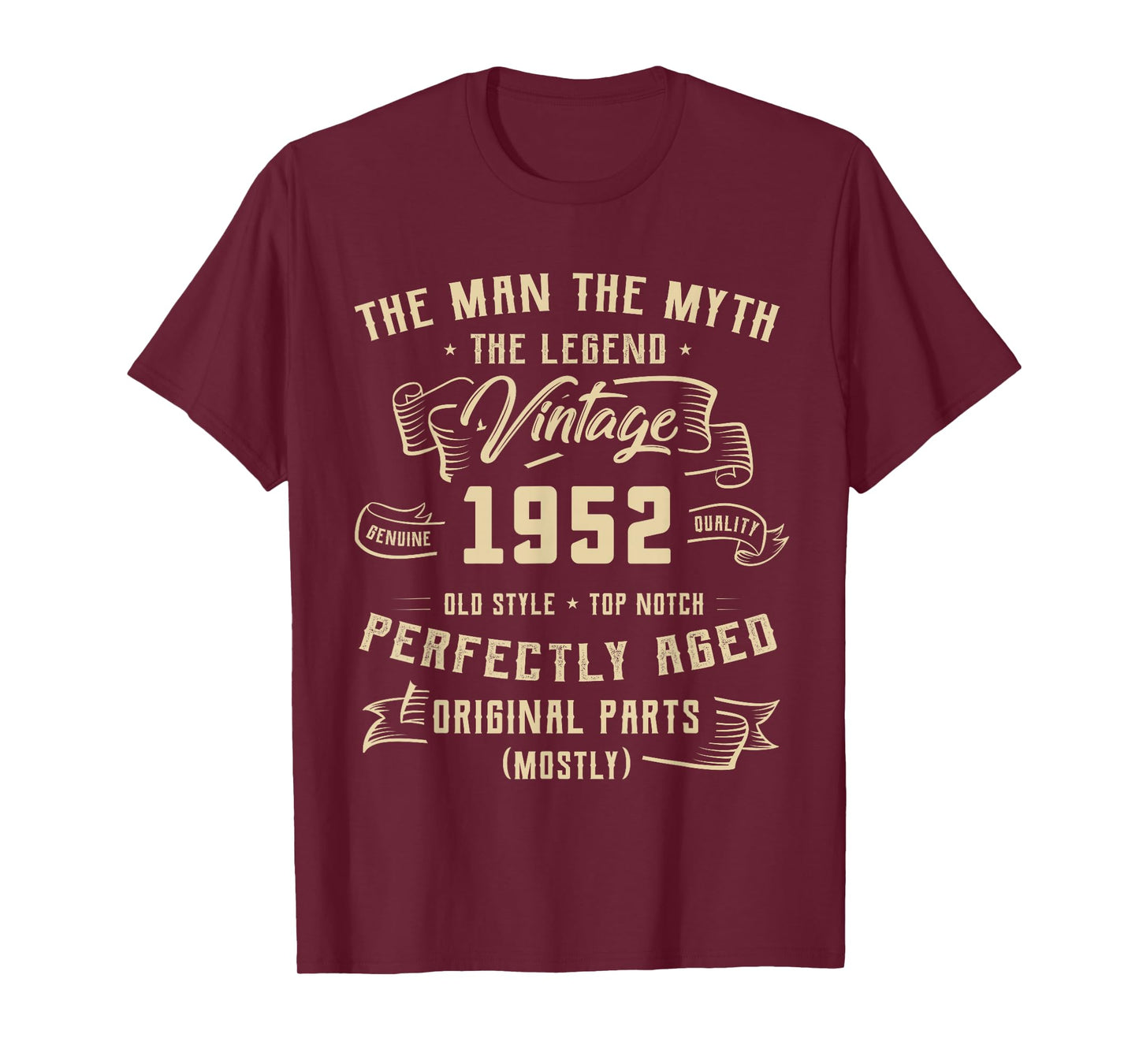 74th Birthday Gift Man Myth Legend 1952 74 for Years Old T-Shirt