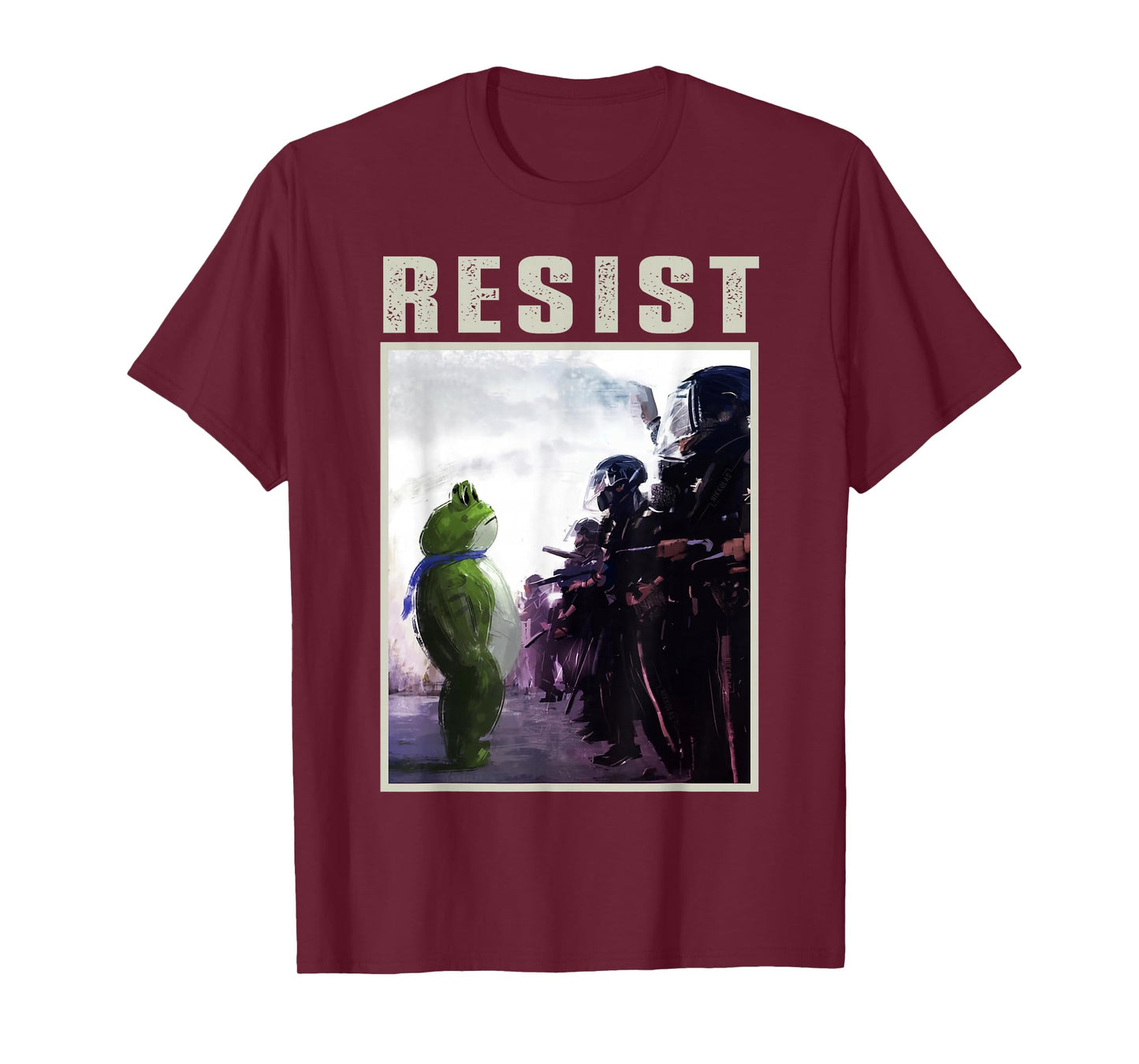 Portland 2025 Resist Portland Frog Protest Art T-Shirt