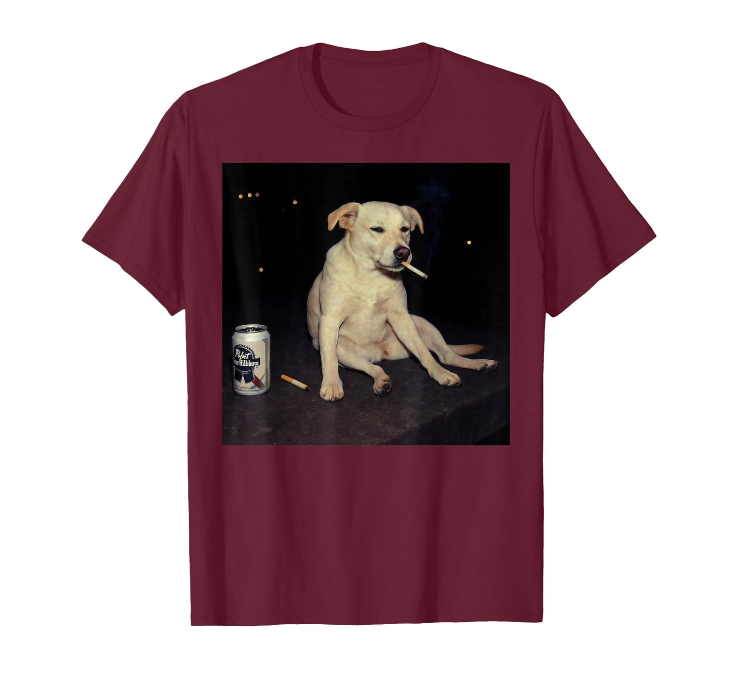 Funny Smoking Dog Meme Cigarette Gen Z Meme Dog Lover T-Shirt