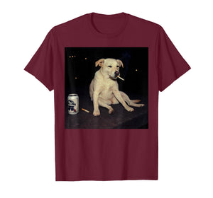 Funny Smoking Dog Meme Cigarette Gen Z Meme Dog Lover T-Shirt