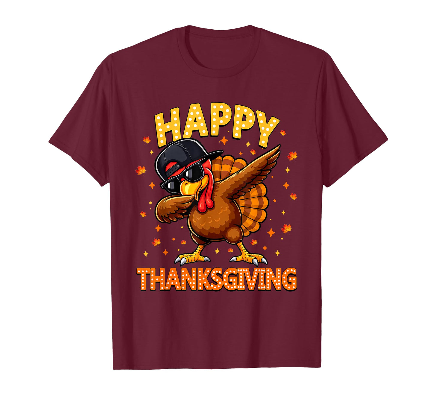 Happy Thanksgiving Funny Dabbing Turkey Thankful Fall Autumn T-Shirt