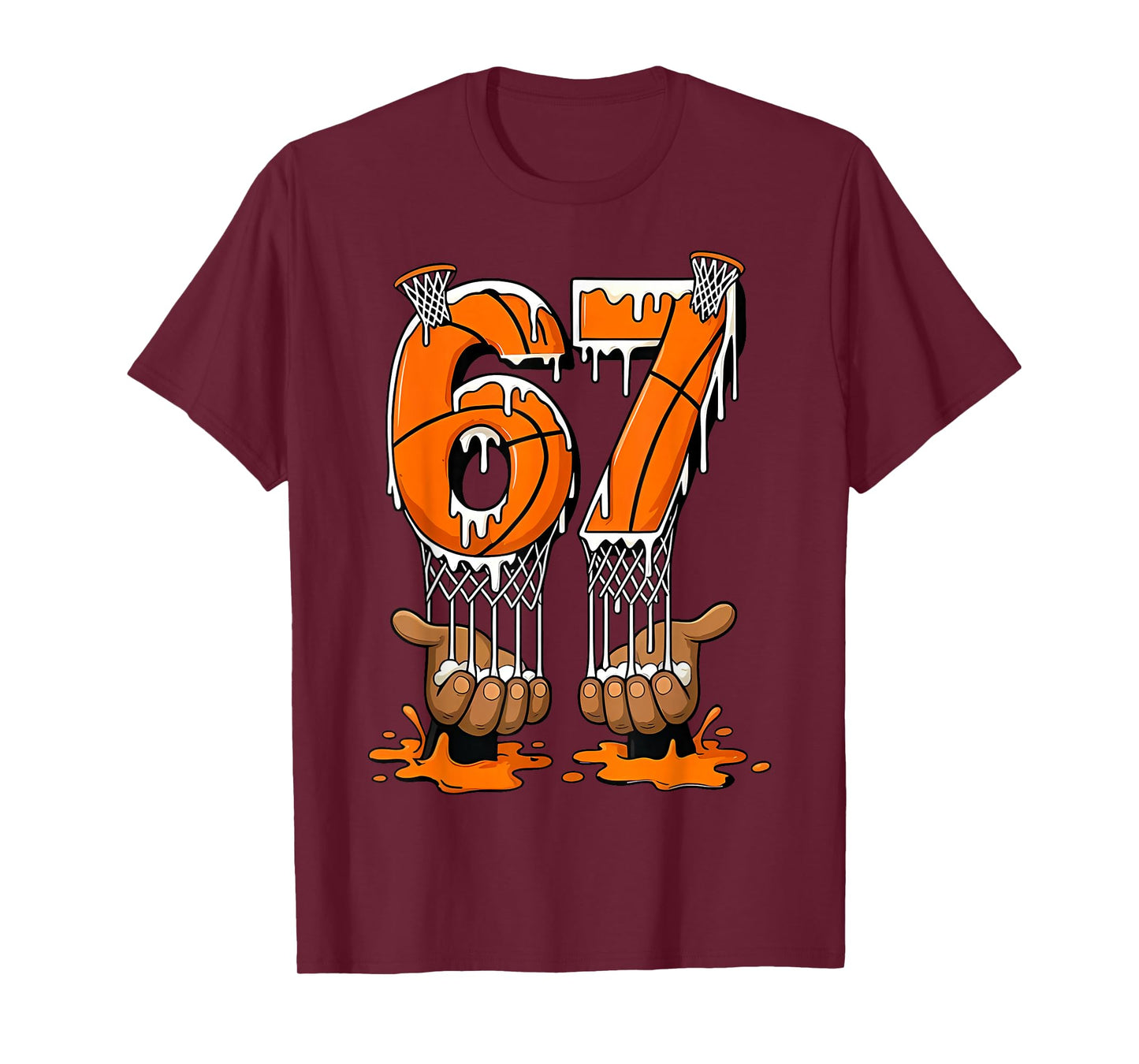 Basketball 67 Six Seven Funny Gen Alpha Meme Drip T-Shirt