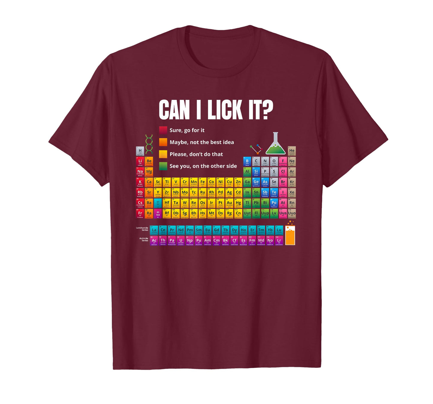 Can I Lick It? Periodic Table Happy 100 Days of School Funny T-Shirt