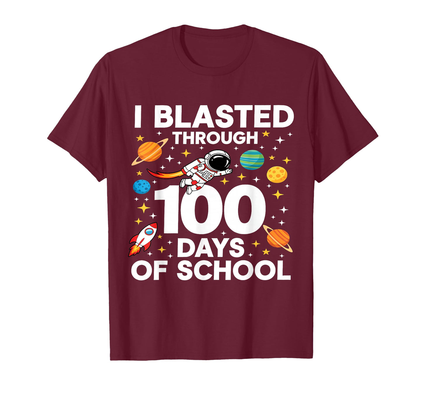 I Blasted Through 100 Days of School 100th Day Teacher Kids T-Shirt
