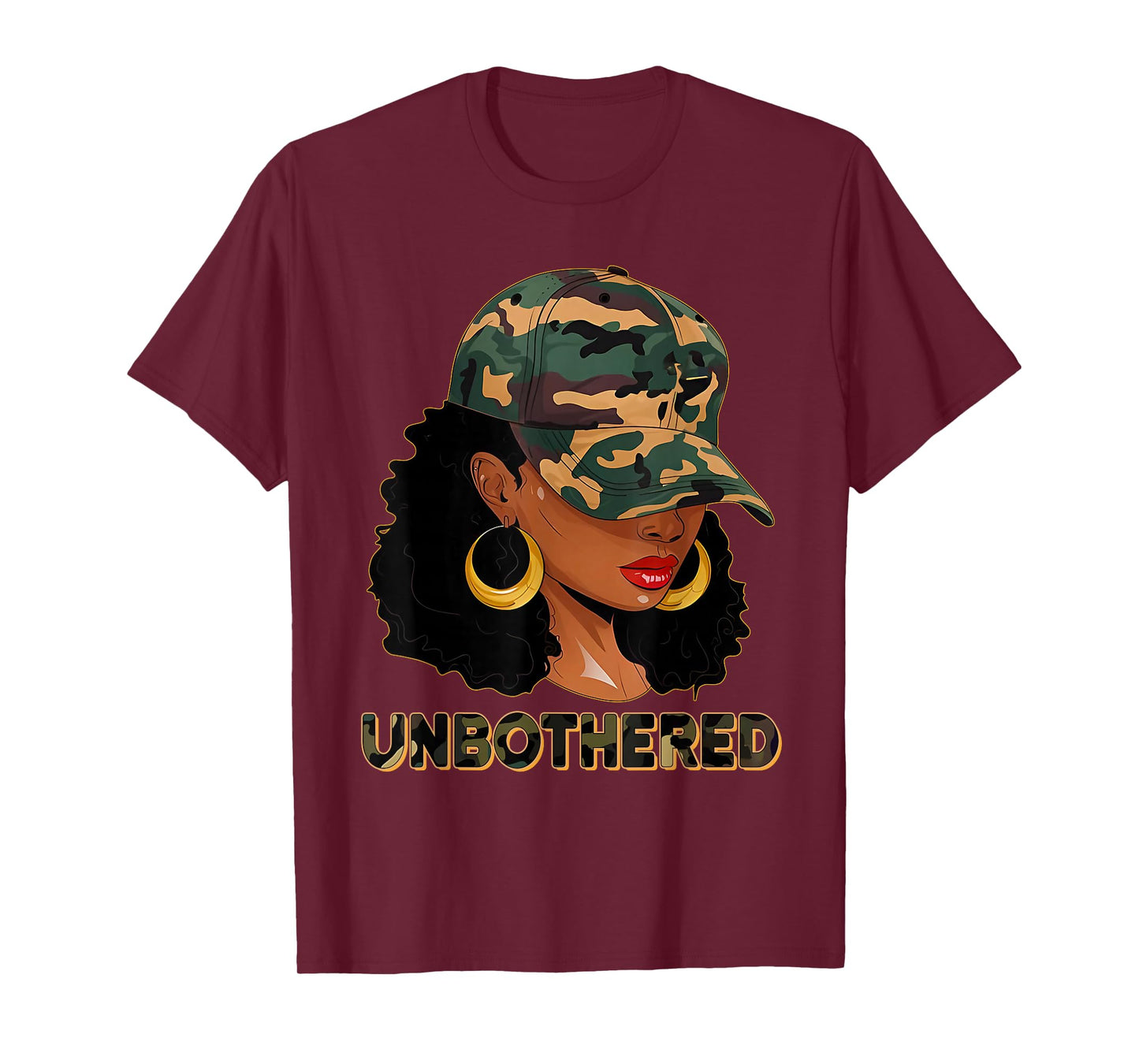 Unbothered Black Woman Melanin African Black History Month T-Shirt