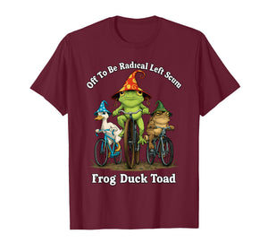Vintage Off to Be Radical Left Scum Funny Frog Duck Toad T-Shirt
