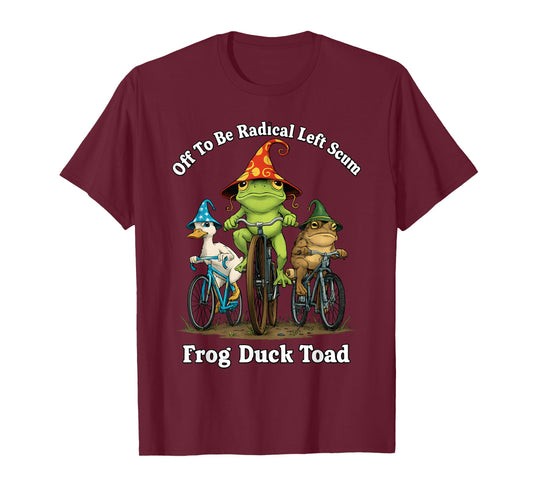 Vintage Off to Be Radical Left Scum Funny Frog Duck Toad T-Shirt