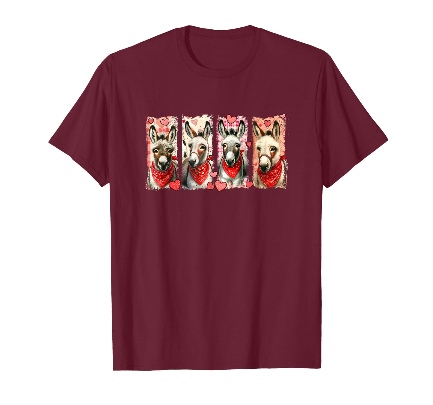 Donkeys Collection Valentine Colorful Costume Farmer Kids T-Shirt