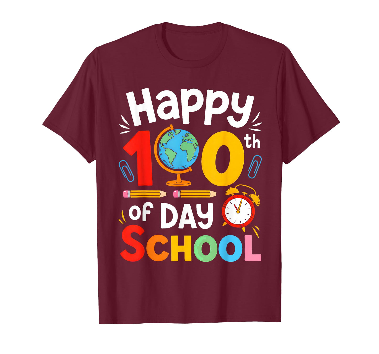 Happy 100th Day of School 100 Days of School Teacher Student T-Shirt