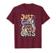Just a Girl Who Loves Cats Cute Kawaii Cat Lover Women Girls T-Shirt