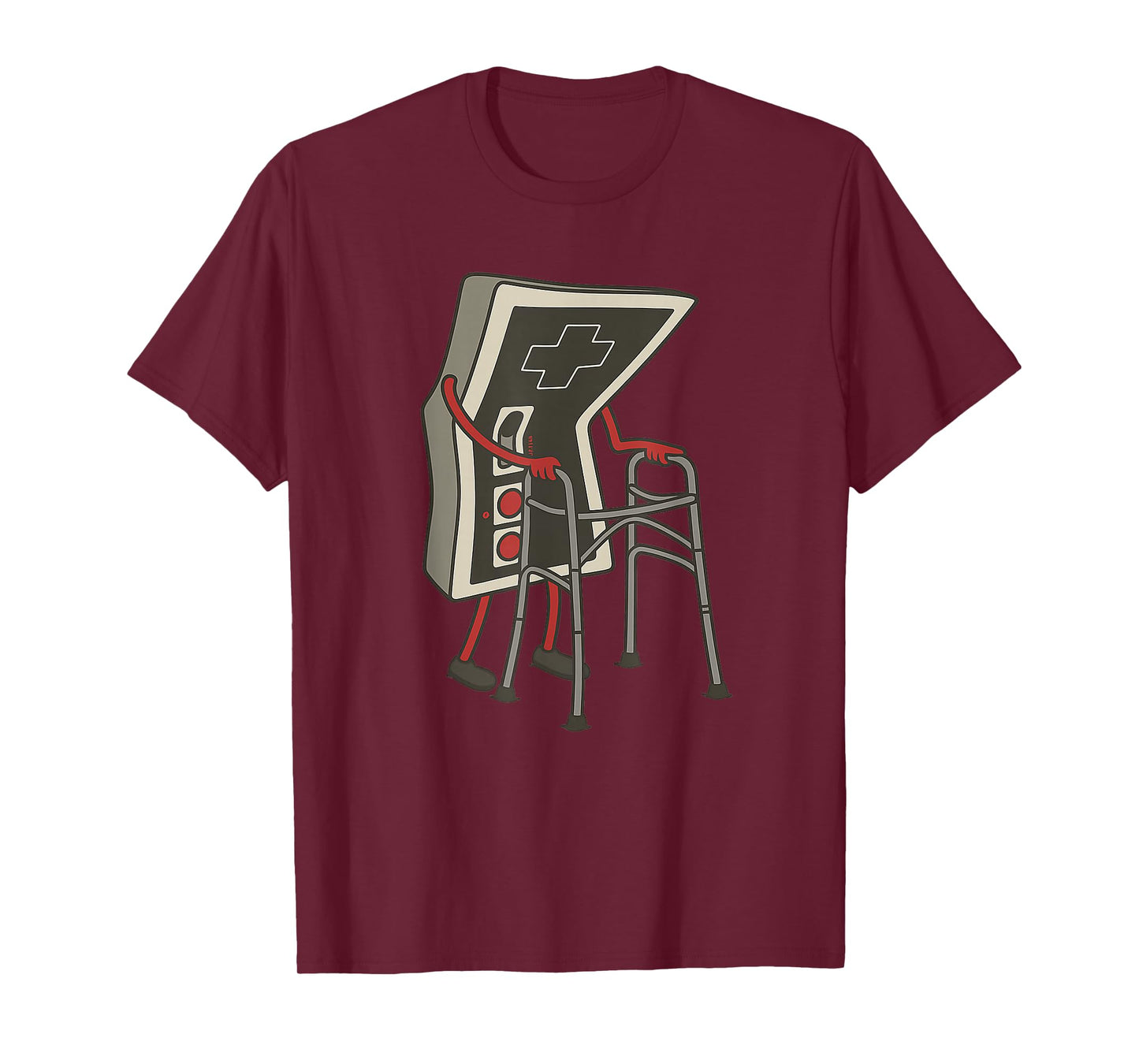 Retro Gaming Controller Old Gamer with Walker Funny T-Shirt