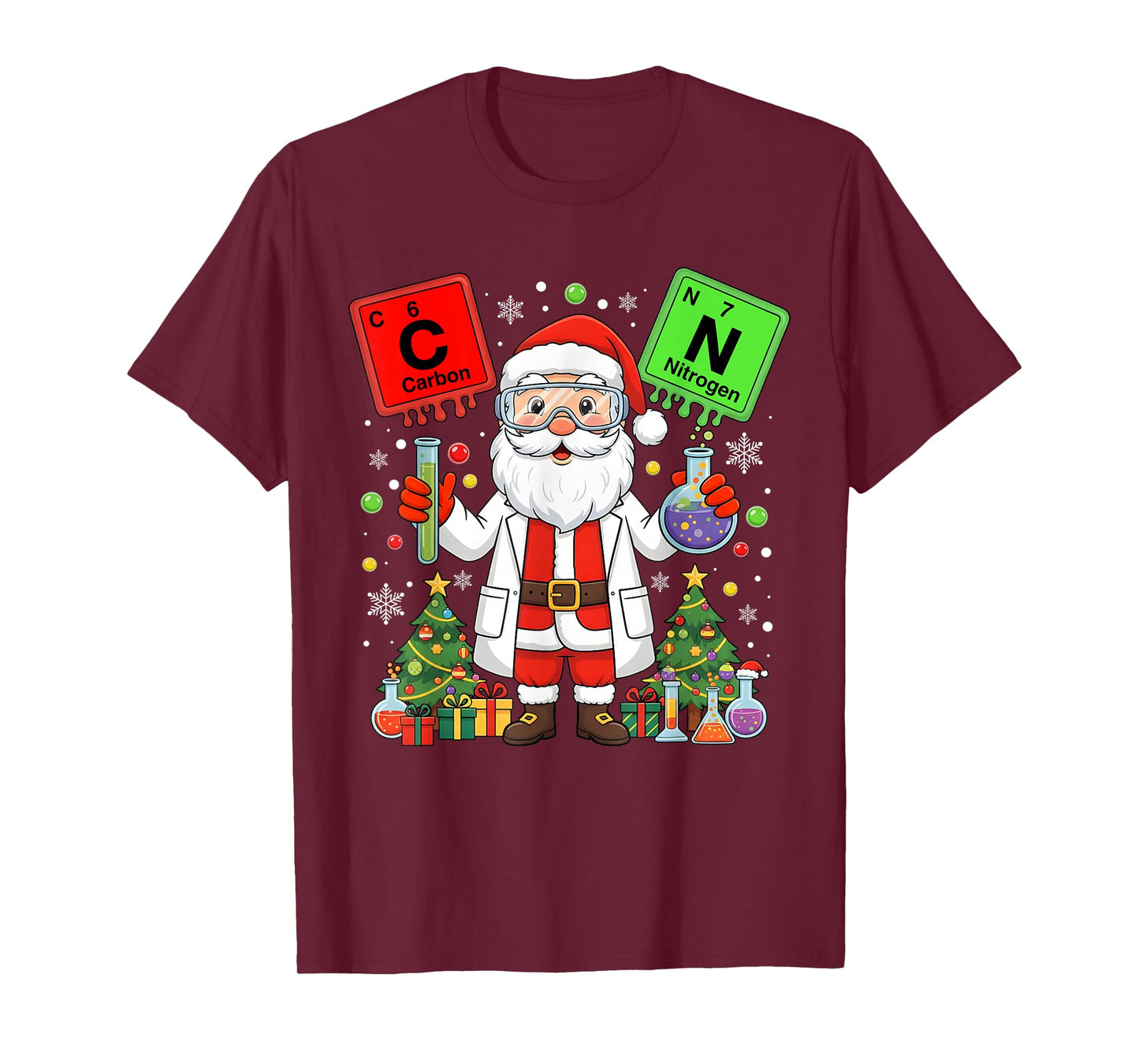 67 Science Teacher Chemistry 67 Periodic Table Christmas T-Shirt