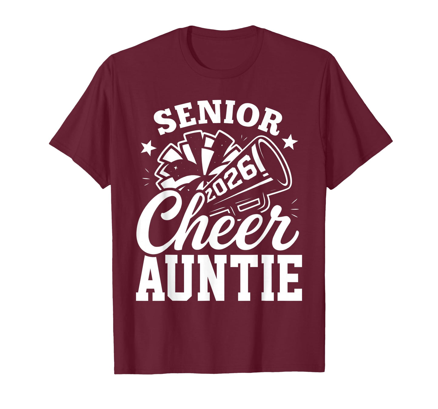 Proud Senior Cheer Auntie 2026 Cheerleader Class of 2026 T-Shirt