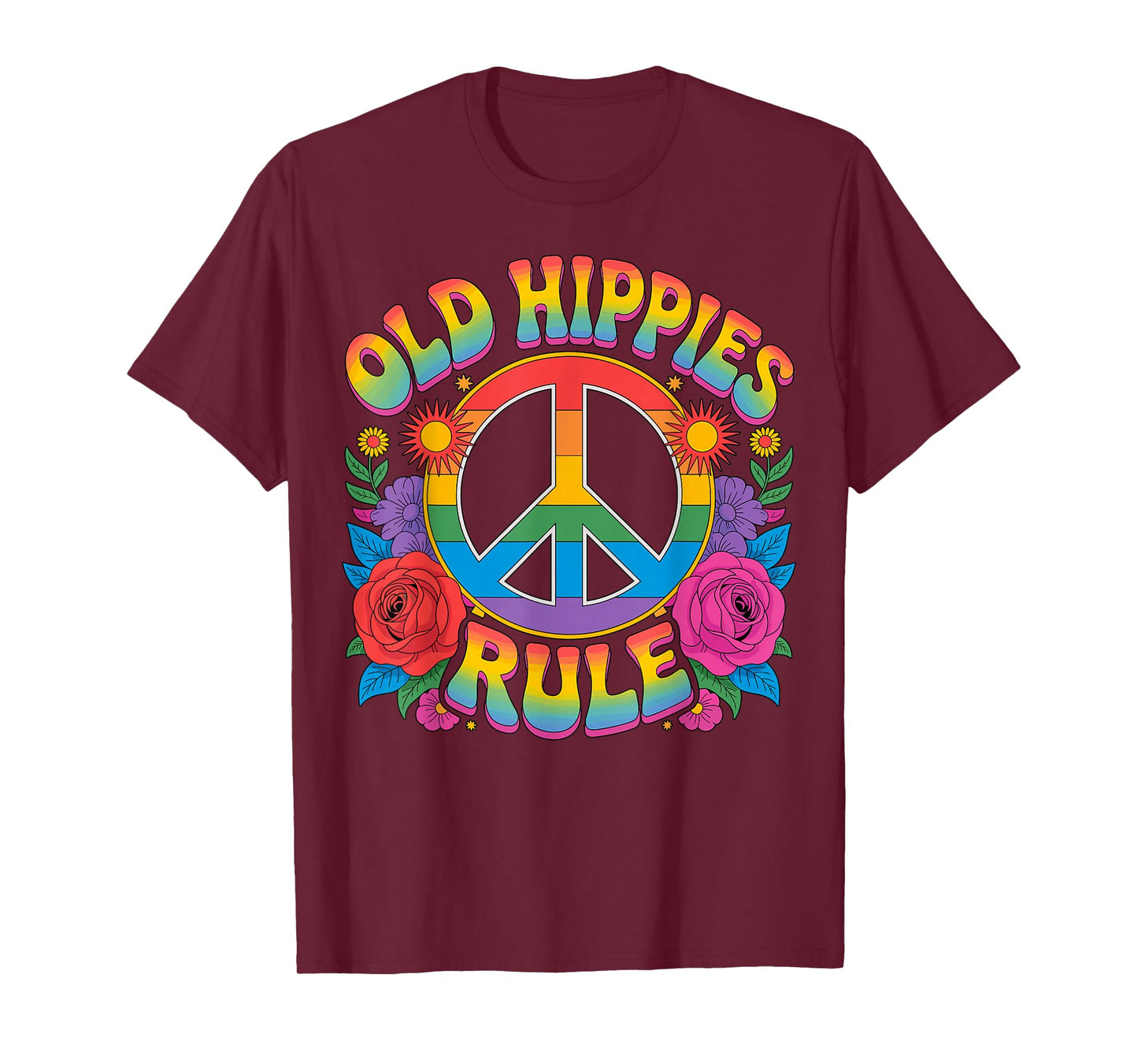 Old Hippies Rule Retro Party Hippie T-Shirt