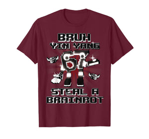 Bruh Yin Yang 67 Six Seven 6-7 Funny Brainrot for Boys Kids T-Shirt