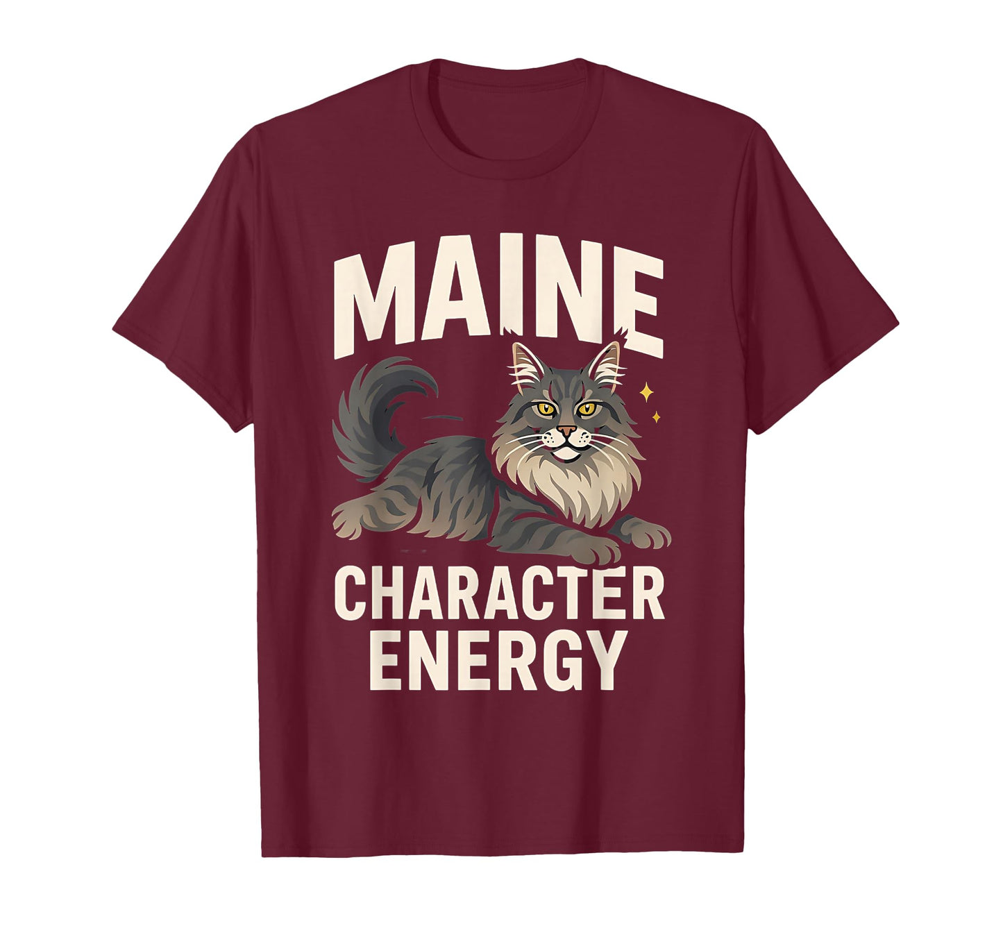 Maine Chrachter Funny Maine Coon Cat Pun for Cat Lovers T-Shirt