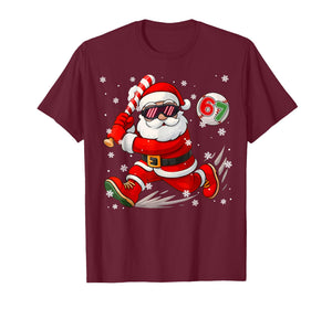 Funny Baseball Santa 67 Christmas Xmas Sports Pajamas Boys T-Shirt