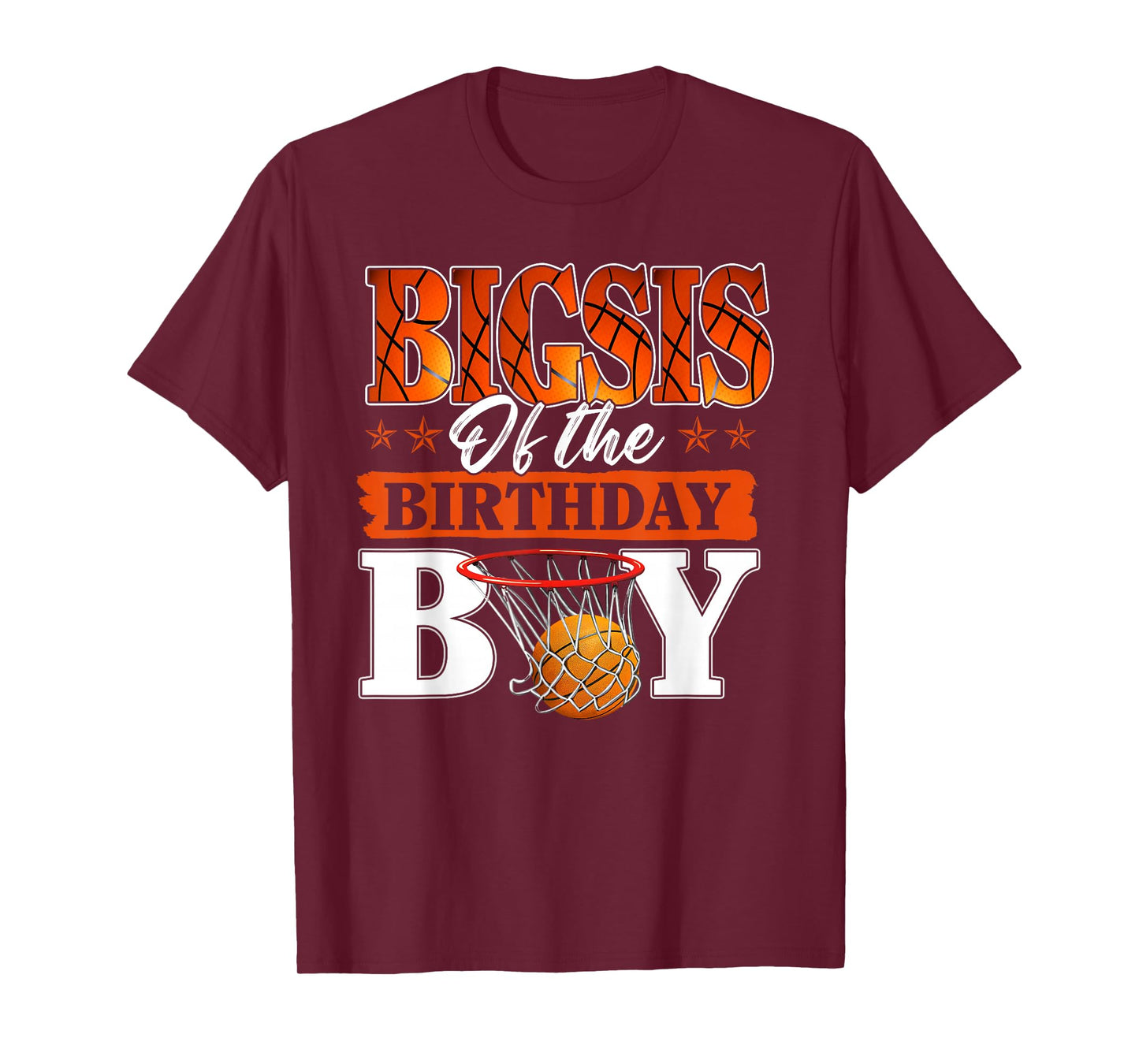 Basketball BIGSIS of The Birthday Boy Family Matching T-Shirt
