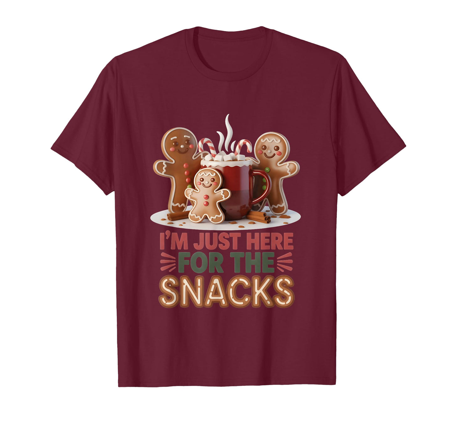 Gingerbread Holiday Snacks Funny Christmas T-Shirt
