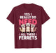 Cute Ferret Design for Men Women Kids Animal Ferret Lover T-Shirt