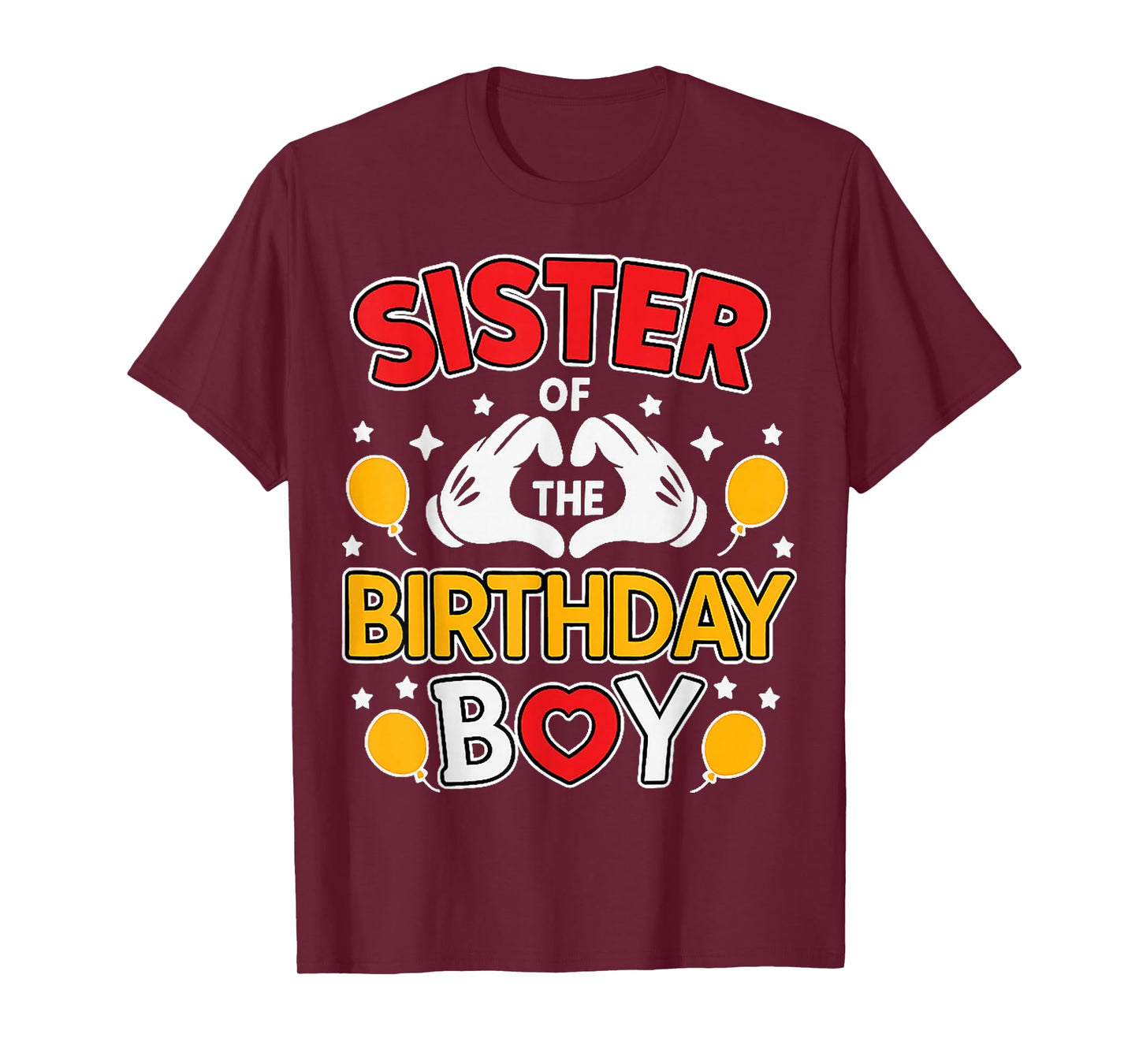 Sister of The Birthday Boy Family Matching Dad Mom T-Shirt
