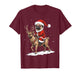 Pug Santa Riding Reindeer Christmas Holiday Puppy Happy T-Shirt