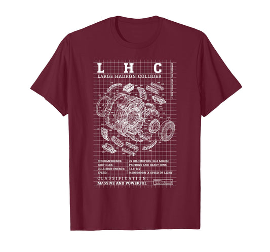 Large Hadron Collider Particle Quantum Physics Diagram T-Shirt