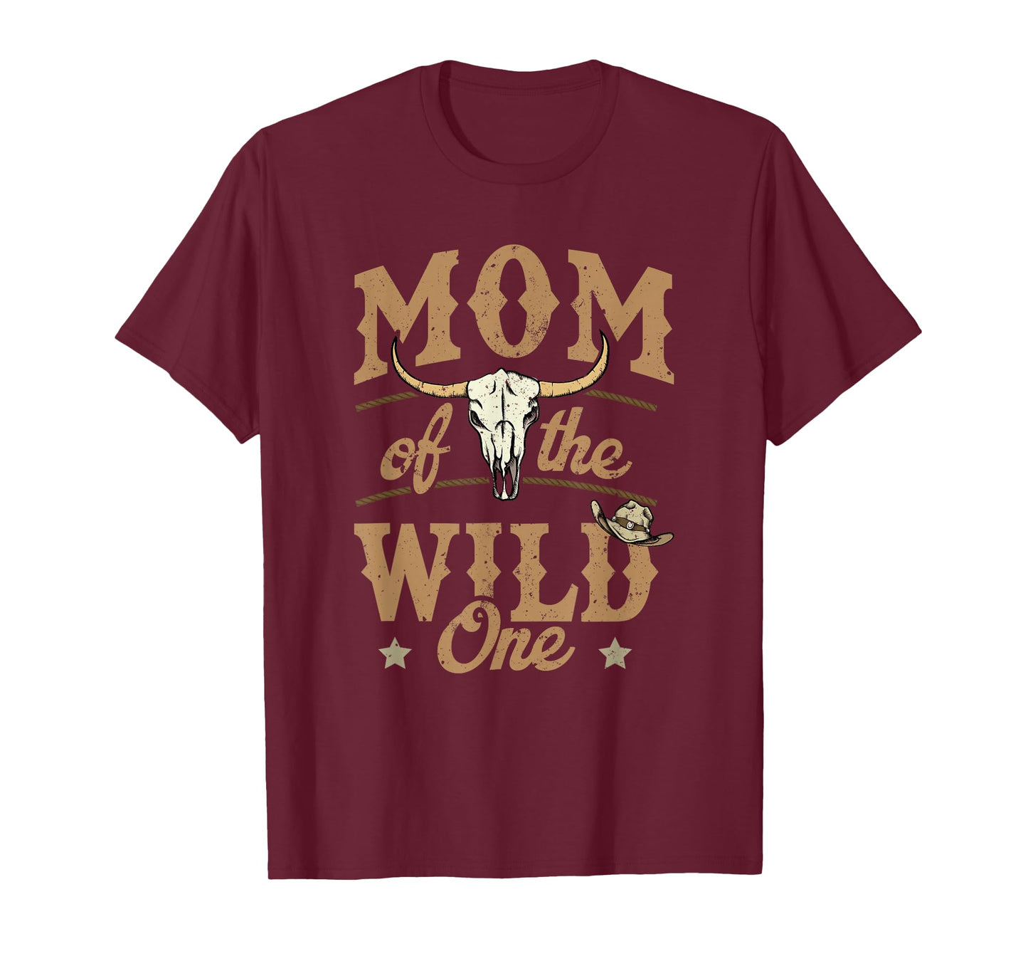 Mom of The Wild One Cowboy Western Rodeo Party Matching T-Shirt