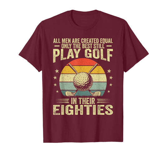 80 Year Old Golfer Men 80th Birthday Golf Golfing Lovers T-Shirt