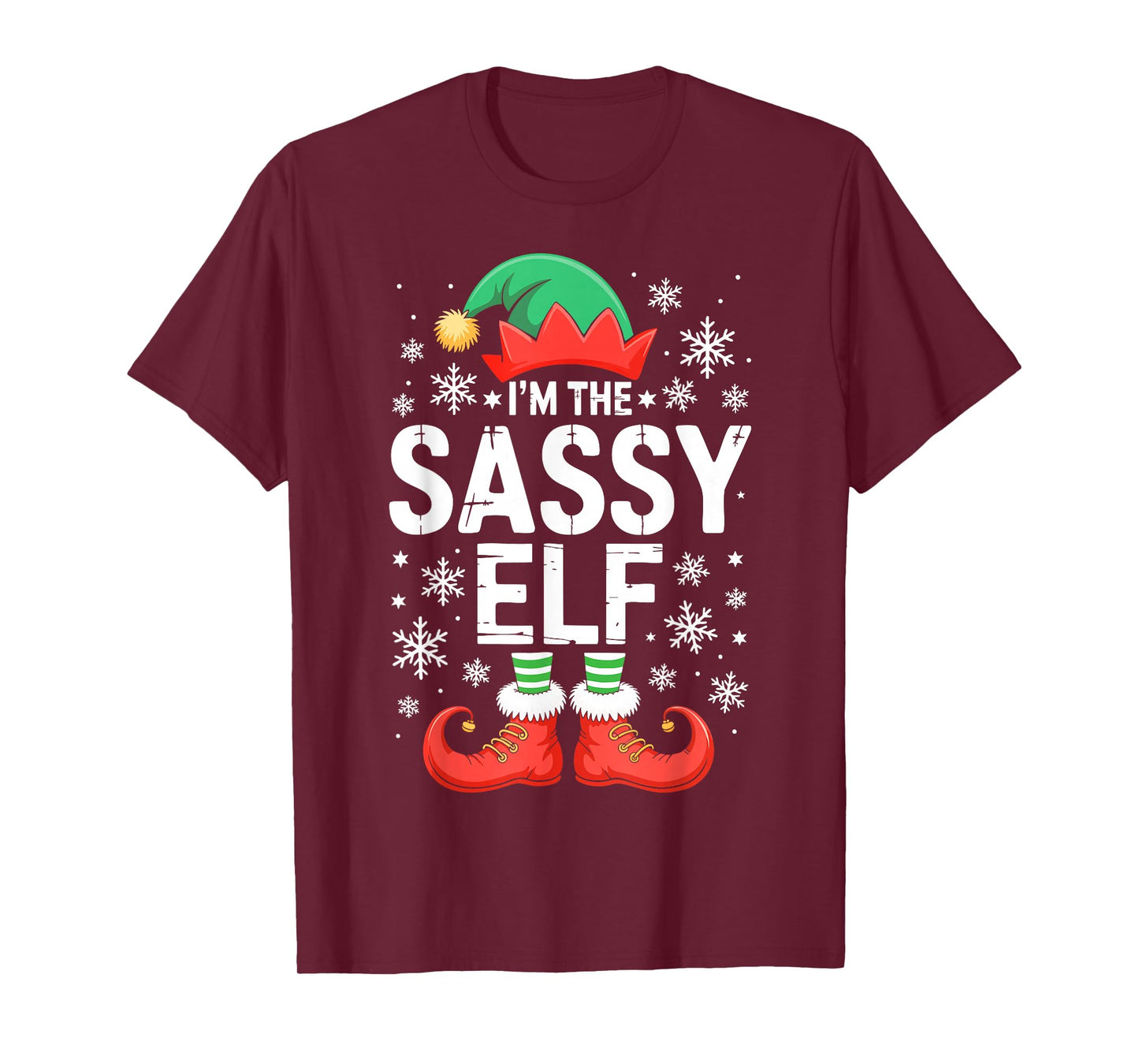 I'm The Sassy Elf Shirt Family Matching Christmas Costume T-Shirt