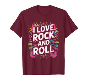 I Love Rock and Roll Music Guitars T-Shirt