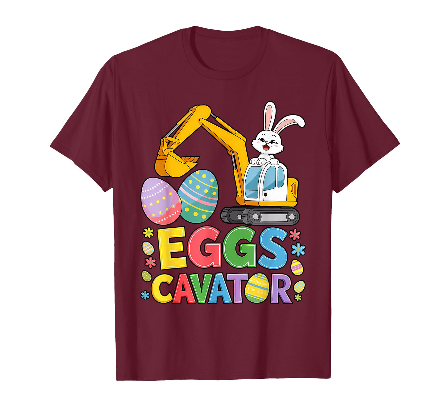 Kids Boys Easter Bunny Excavator Easter Kids Boys Toddler T-Shirt