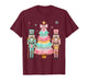 Pastel Nutcracker Soldier Pink Bow Christmas Tree Women Girl T-Shirt