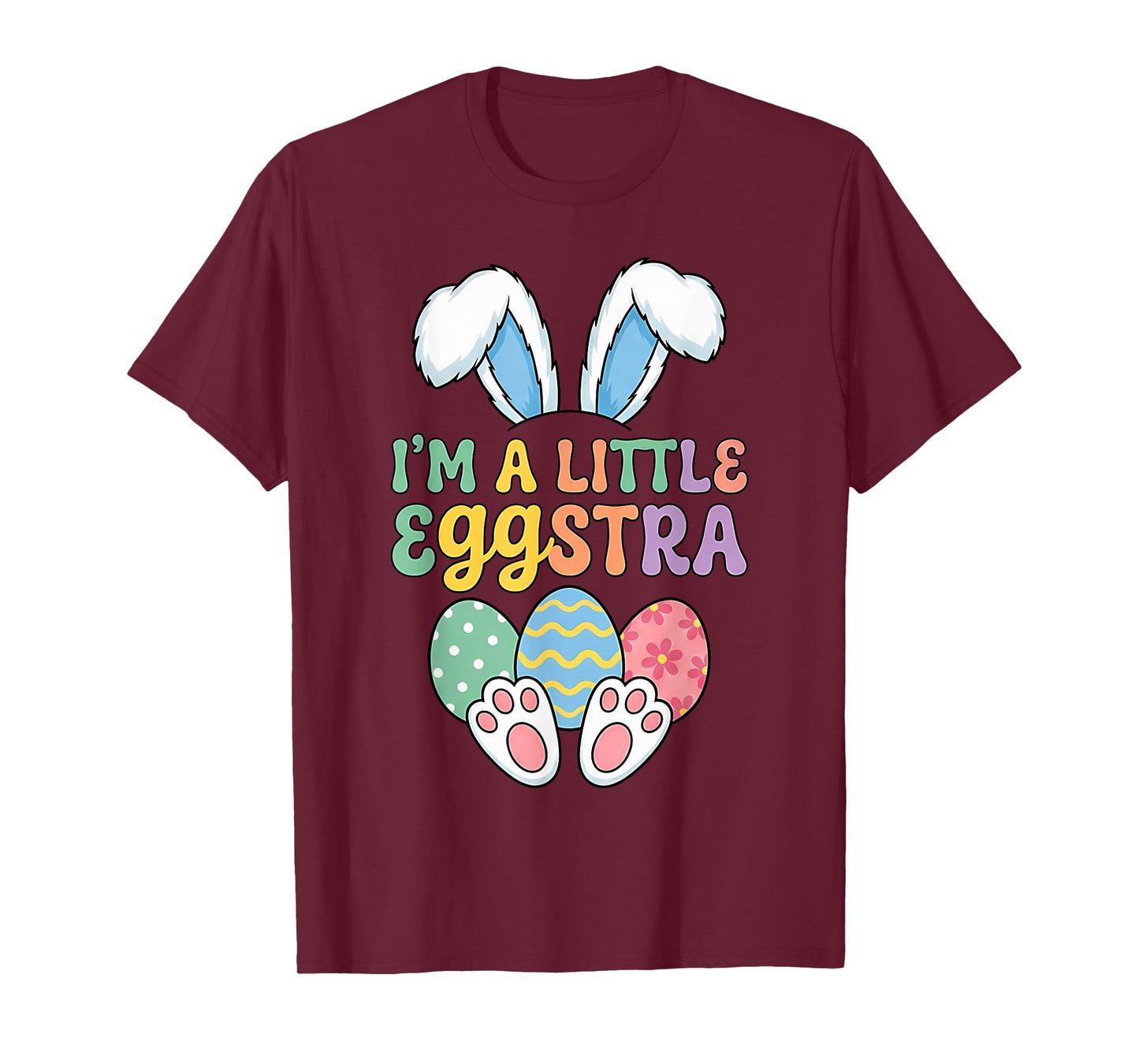 Kids Easter I’m Little Eggstra Easter Kid Boys Girls Toddler T-Shirt