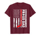 Proud Dad American Distressed Flag Funny Hockey Dad T-Shirt