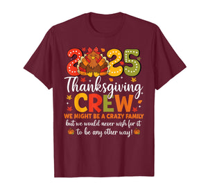 Family Thanksgiving 2025 Thanksgiving Crew Turkey Matching T-Shirt