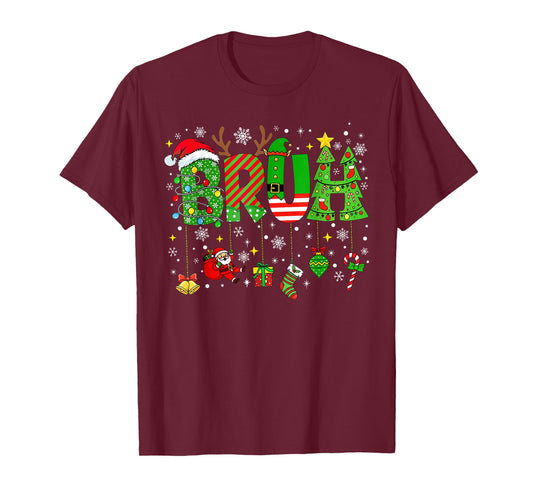 Bruh Christmas Kids Teens Boys Funny Christmas Humor T-Shirt