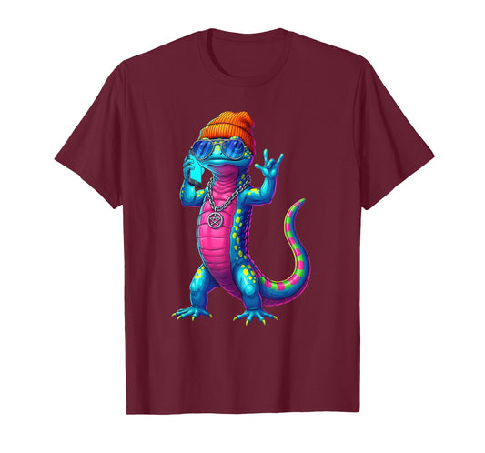 Lizard Hip-hop Reptile Retro 90s Street Culture Style T-Shirt