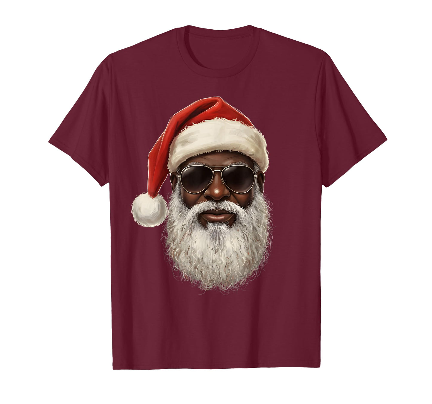 Vintage Cool Black Christmas Santa African Xmas Men Boy Kid T-Shirt