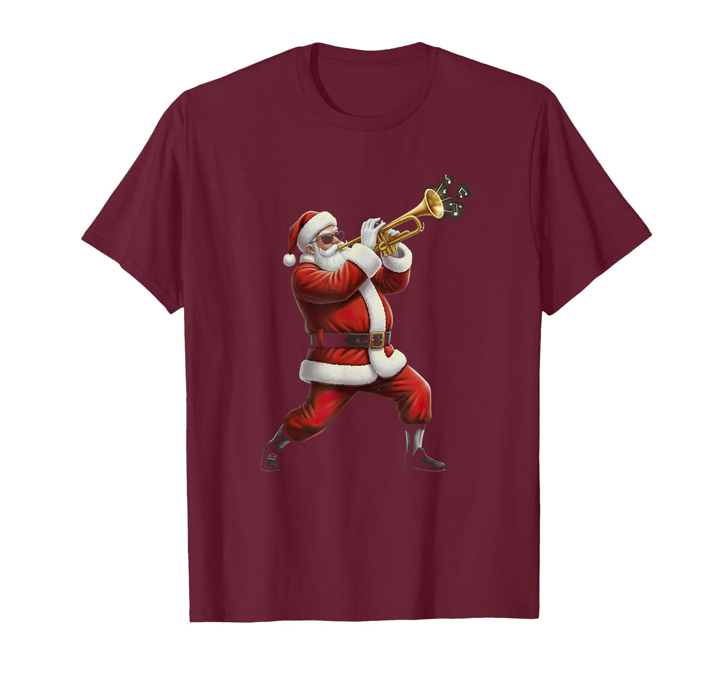 Funny Trumpet Santa Christmas Graphic Player Trumpetist T-Shirt