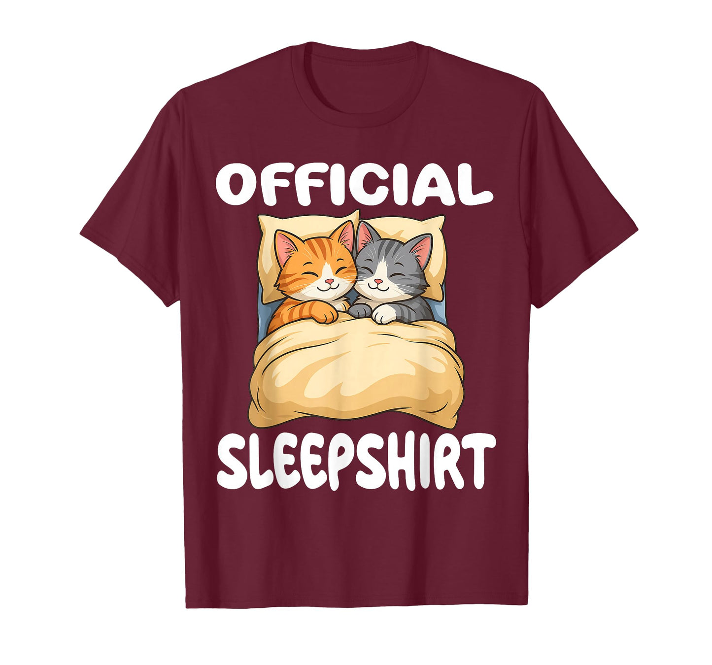 Official Sleepshirt Cute Sleeping Cat Animal Lovers Pajama T-Shirt