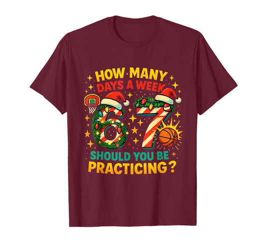 67 Basketball Christmas Funny Practice Meme Gift T-Shirt