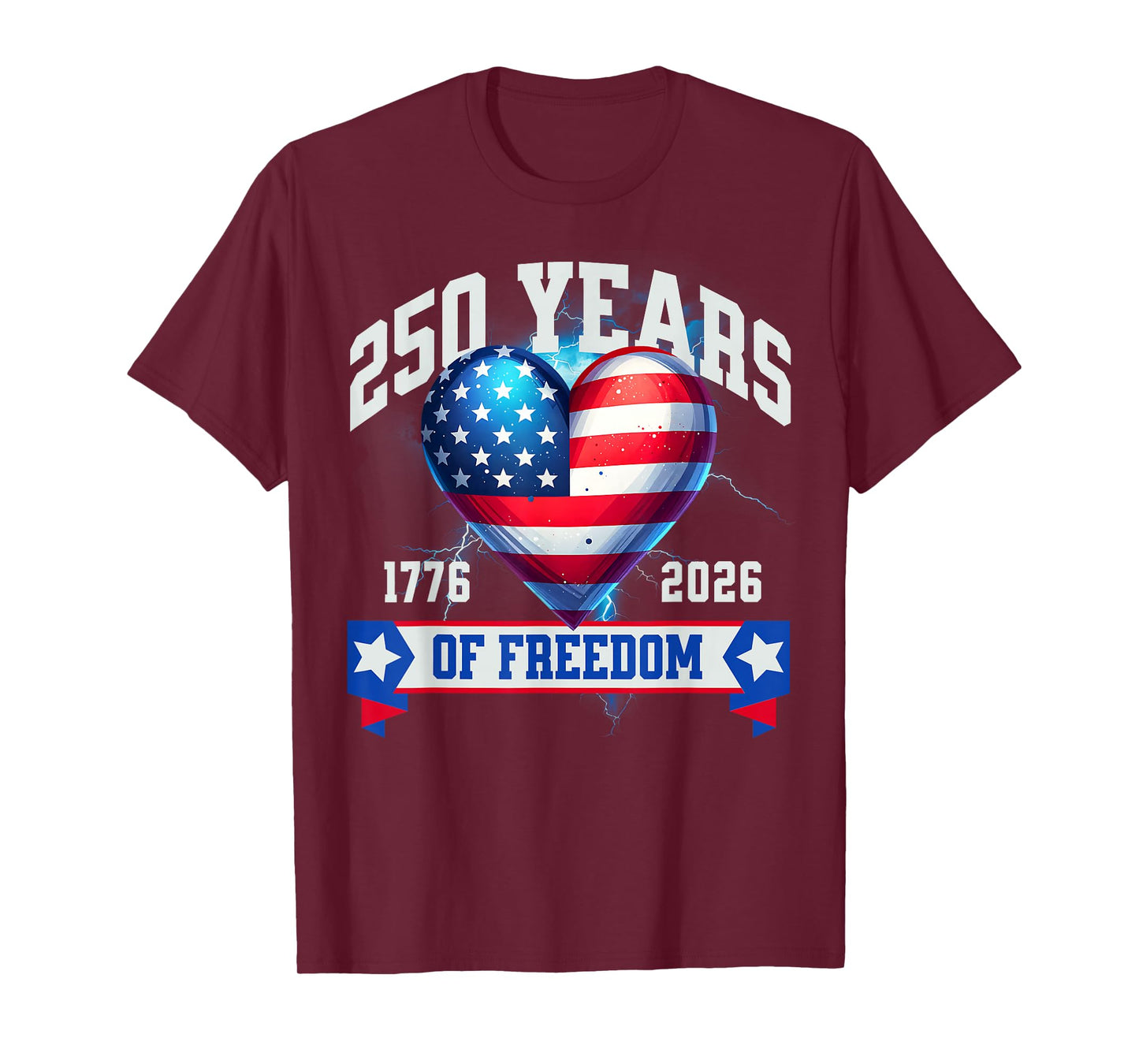Pride in 250 Years of Freedom 1776-2026 Independence Day T-Shirt