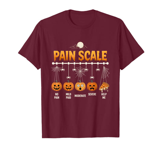 Halloween Pain Scale Pumpkin Trauma Nurse Triage Medical T-Shirt
