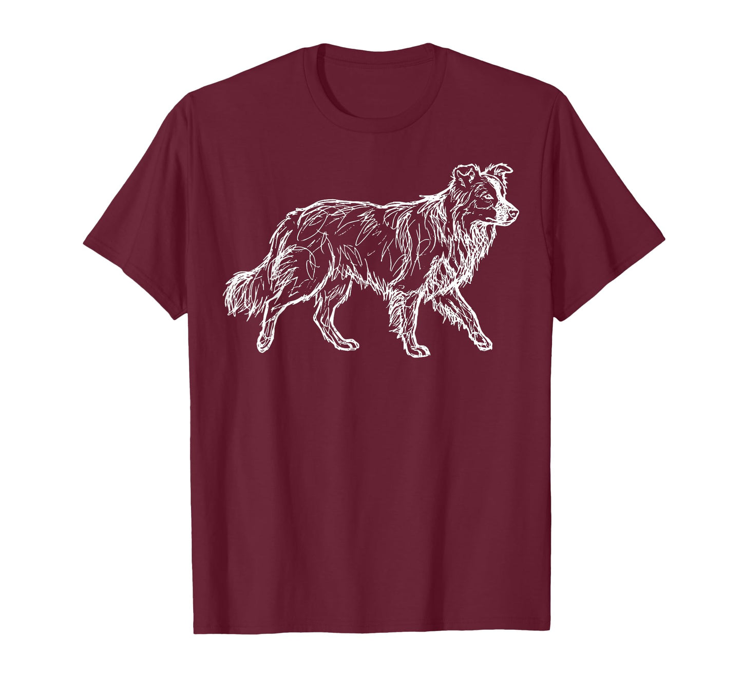 Border Collie Line Art T-Shirt