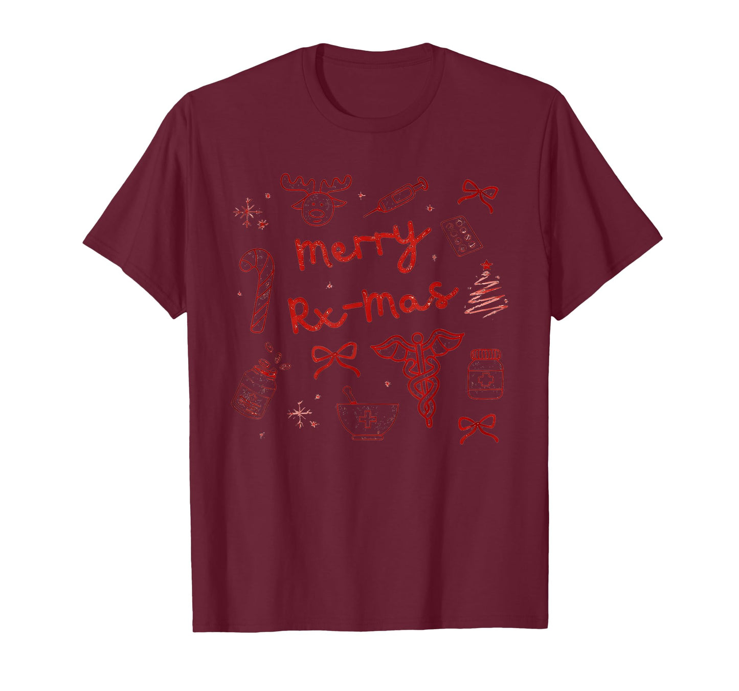 Merry Rx-mas Christmas Pharmacy Pharmacist Sweater Pharm Tec T-Shirt
