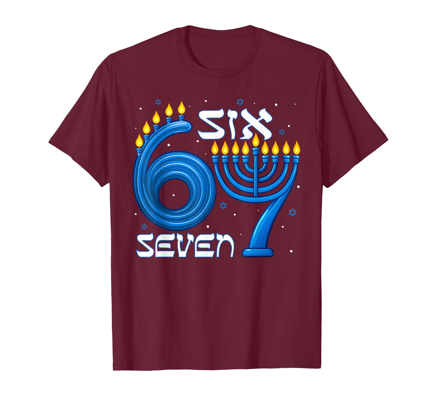 Funny Six Seven 67 Meme Sarcastic Hanukkah Chanukah Men Kids T-Shirt